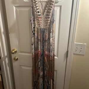 77) apartment nine Boho dress with pretty  colors large